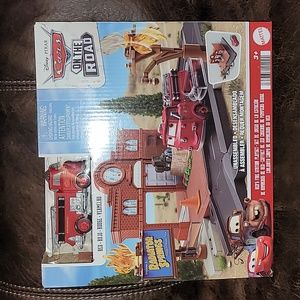 Disney Pixar Cars Red’s Fire Station Playset Cars On The Road With RED included